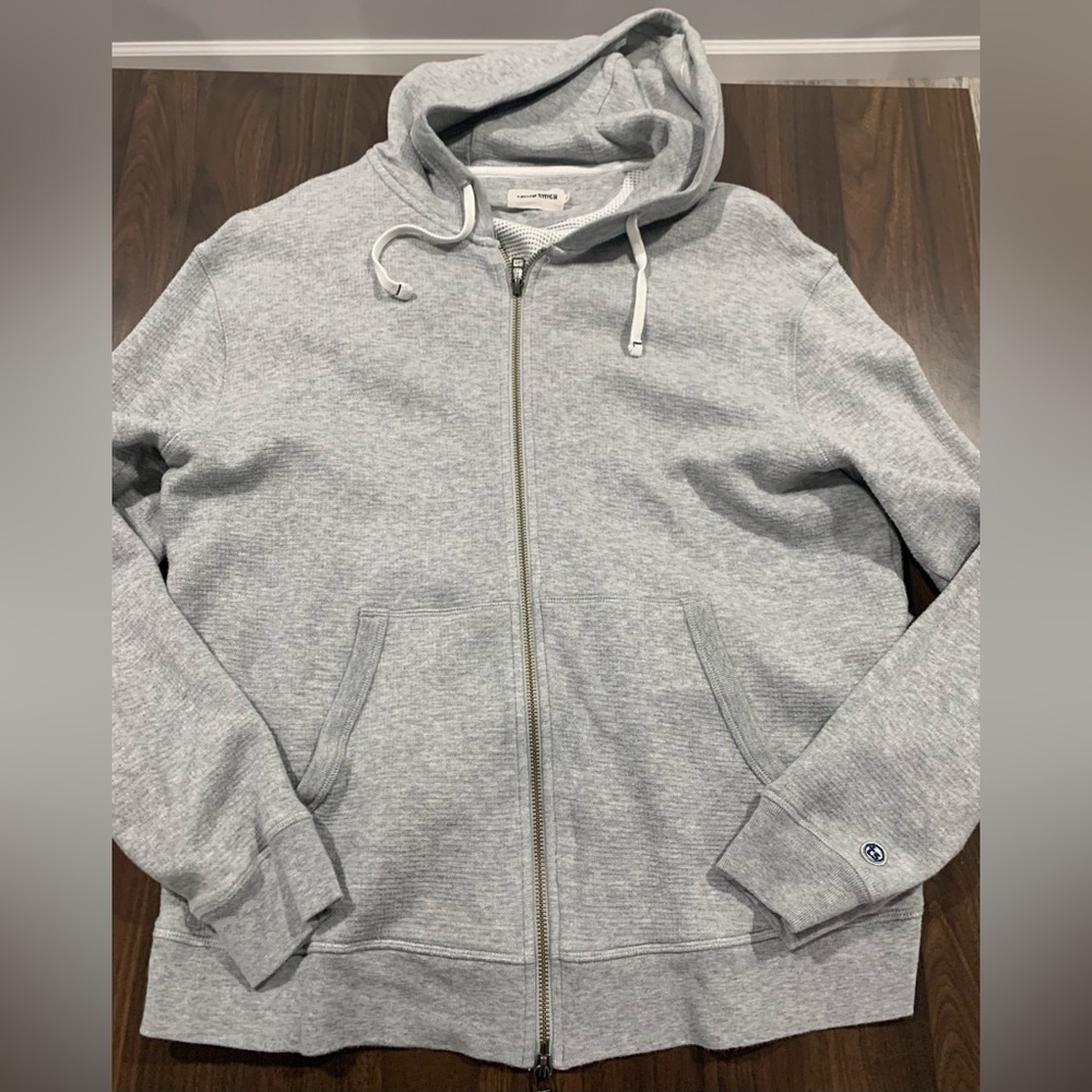 Taylorstitch Gray Zip-Up Hoodie